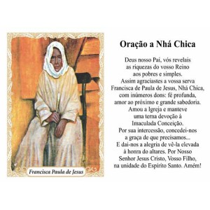 OG14041P100 - Oração Nhá Chica c/ 100un. - 9,5x6,5cm