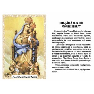 OG14083P100 - Oração N. Sra. Do Monte Serrat c/ 100un. - 9,5x6,5cm