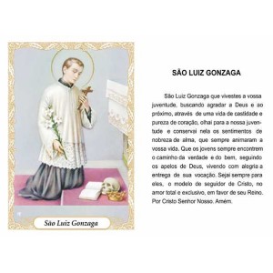 OG141440P100 - Oração São Luiz Gonzaga c/ 100un. - 9,5x6,5cm