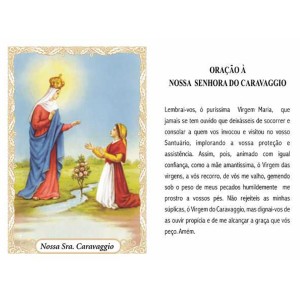 OP14006P100 - Oração N. Sra. De Caravaggio c/ 100un. - 6x4cm