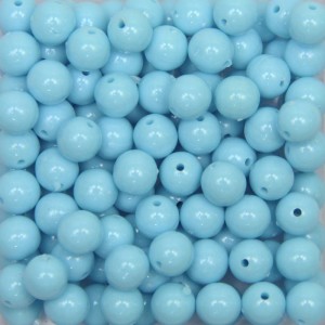 CTM050010P20G - Contas Bolinhas Acrílico Azul Claro c/ 20 gramas - 8mm (41)