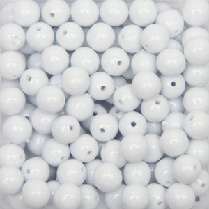 CTM050001P250G - Contas Bolinhas Acrílico Branco c/ 250 gramas - 8mm (08)