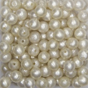 CTM050003P500G - Contas Bolinhas Acrílico Branco Perolado c/ 500 gramas - 8mm (07)