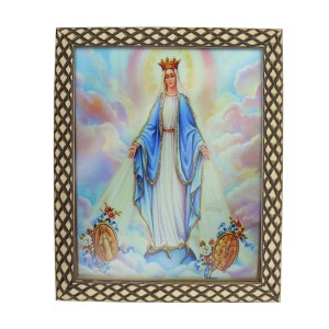 QD91315 - Quadro N. Sra. Das Graças Medalha Millagrosa - 23x28cm