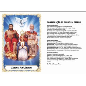 OP141407P100 - Oração Divino Pai Eterno c/ 100un. - 6x4cm