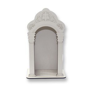 OT818020 - Oratório de MDF Branca - 23,3x13,5cm