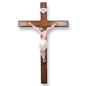 CW761235 - Crucifixo de Parede Madeira - 39x24cm
