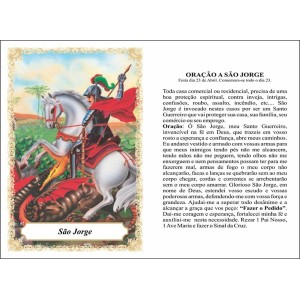 OP141416P100 - Oração São Jorge c/ 100un. - 6x4cm