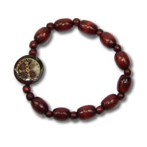 PU760200 - Pulseira São Bento Madeira  -  8x1,6cm