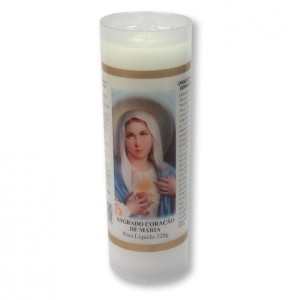 VE155207 - Vela Sagrado Coração De Maria de 7 dias - 17x5cm