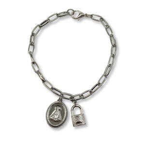 PU28120 - Pulseira N. Sra. Aparecida Cadeia de Consagração - 19cm