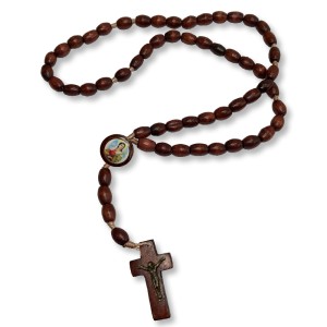 TE942046 - Terço Santa Luzia Madeira - 45cm