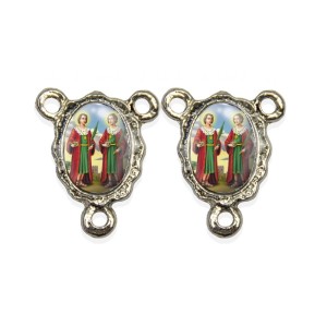ET1672415P5 - Entremeio São Cosme e Damião Duplo Resinado c/ 5un. - 1,9x1,5cm