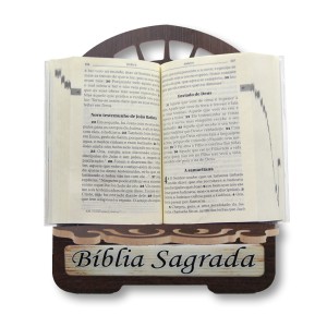 PB811502 - Porta Bíblia São Bento MDF Resinado - 26x21,5cm