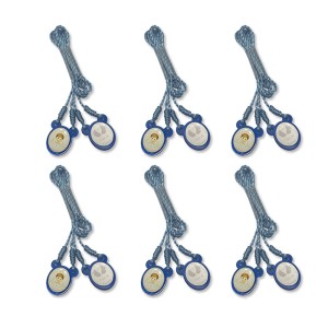 ES720182P6 - Escapulário Anjo da Guarda Infantil Acrílico Azul c/ 6un. - 60x1,4cm