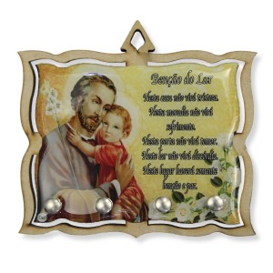 PC380652 - Porta Chaves São José MDF Resinado - 15,5x14cm