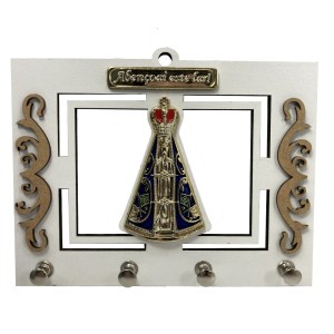 PC380786 - Porta Chaves N. Sra. Aparecida MDF Resinado - 17x15cm