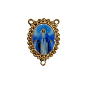 ET1622300 - Entremeio N. Sra. Das Graças Dourado Resinado 1un. - 3,5x2,4cm