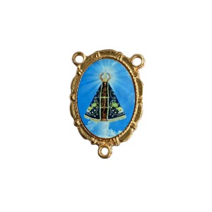 ET1610600 - Entremeio N. Sra. Aparecida Dourado Duplo Resinado 1un. - 3,2X2,2cm