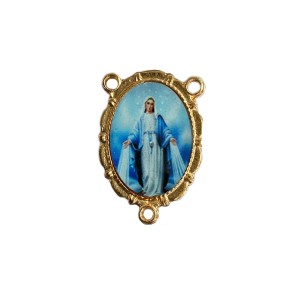 ET1622200 - Entremeio N. Sra. Das Graças Dourado Duplo Resinado 1un. - 3,2X2,2cm