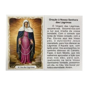 OP14040P100 - Oração N. Sra. Das Lágrimas c/ 100un. - 6x4cm