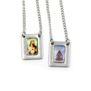 ES42003 - Escapulário N. Sra. Aparecida Aço Inox - 61,8x1,4cm (R065)