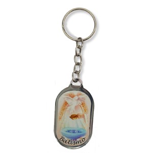 CH14150 - Chaveiro Batismo Resinado - 10,5x2,8cm