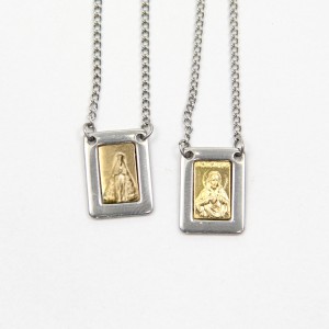 ES42030 - Escapulário N. Sra. Aparecida Aço Inox - 61,2x1,5cm (R089)