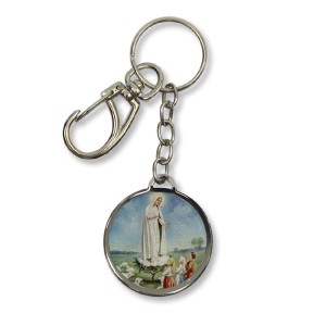 CH1090005 - Chaveiro N. Sra. de Fátima Duplo Resinado - 12x3,5cm