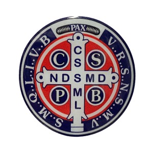 AD82490 - Adesivo Medalha de São Bento Resinado - 6,6x6,6cm