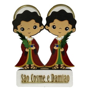 PE721868 - Pedestal São Cosme e Damião MDF - 15x10cm