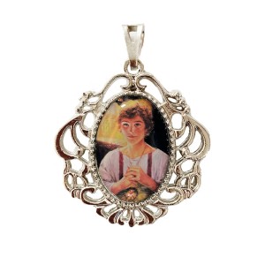 MD129470 - Medalha São Tarcísio Camafeu Níquel - 4,5x4cm