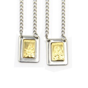 ES43030 - Escapulário N. Sra. Do Carmo Aço Inox - 61,8x1,3cm (R009)