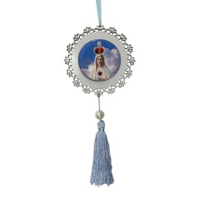 AO4101510 - Adorno N. Sra. De Fátima MDF Branco Resinado - 22x9,7cm