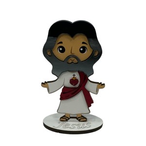 PE721602 - Pedestal Sagrado Coração de Jesus  MDF - 12,5x7,5cm