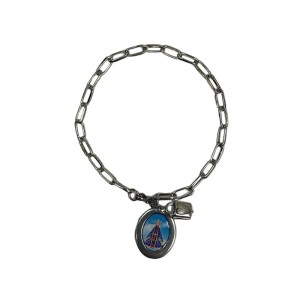 PU28500 - Pulseira N. Sra. Aparecida Cadeia de Consagração - 19cm
