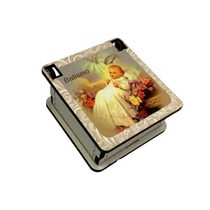 CXM1431 - Caixinha Batismo MDF - 6,3x7cm