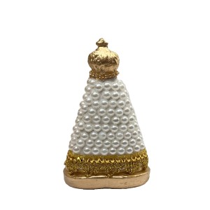 IM720228 - Imagem N. Sra. Aparecida Infantil c/ Pérola Branca e Strass - 13,5x8,5cm