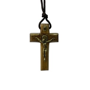 CC360360 - Cordão c/ Crucifixo Madeira São Bento - 34,5cm