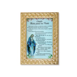 QD91021 - Quadro Oração de Maria Passa na Frente - 13x18cm