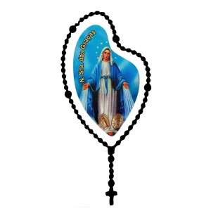 AD1501121 - Adesivo Terço N. Sra. Das Graças Preto - 12x6cm