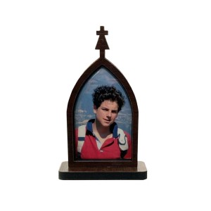 CP81775 - Capela São Carlo Acutis MDF Tabaco (P) - 10,5x6,5cm