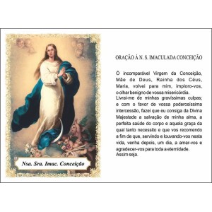 OP14010P100 - Oração N. Sra. Imaculada Conceição c/ 100un. - 6x4cm