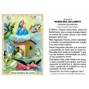 OG14055P100 - Oração N. Sra. Do Loreto c/ 100un. - 9,5x6,5cm