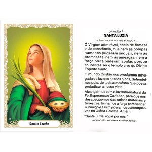OG14058P100 - Oração Santa Luzia c/ 100un. - 9,5x6,5cm