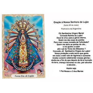 OG14096P100 - Oração N. Sra. De Luján c/ 100un. - 9,5x6,5cm