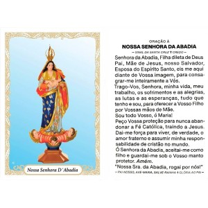 OG14028P100 - Oração N. Sra. da Abadia c/ 100un. - 9,5x6,5cm