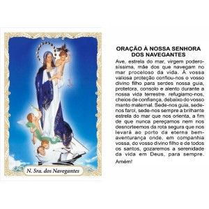 OG14091P100 - Oração N. Sra. Dos Navegantes c/ 100un. - 9,5x6,5cm