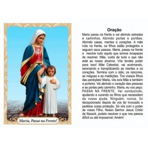 OG14099P100 - Oração Maria Passa na Frente c/ 100un. - 9,5x6,5cm