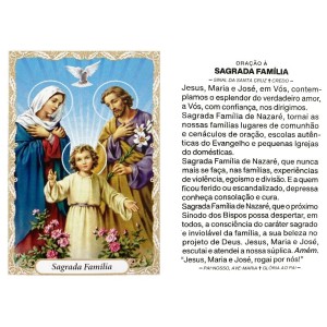 OP41810P100 - Oração Sagrada Familia c/ 100un. - 6x4cm